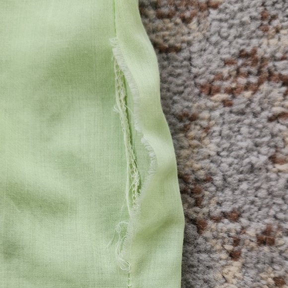 Vintage 2 Piece Nightgown Robe Set with Lace Trim Light Green - Picture 5 of 6